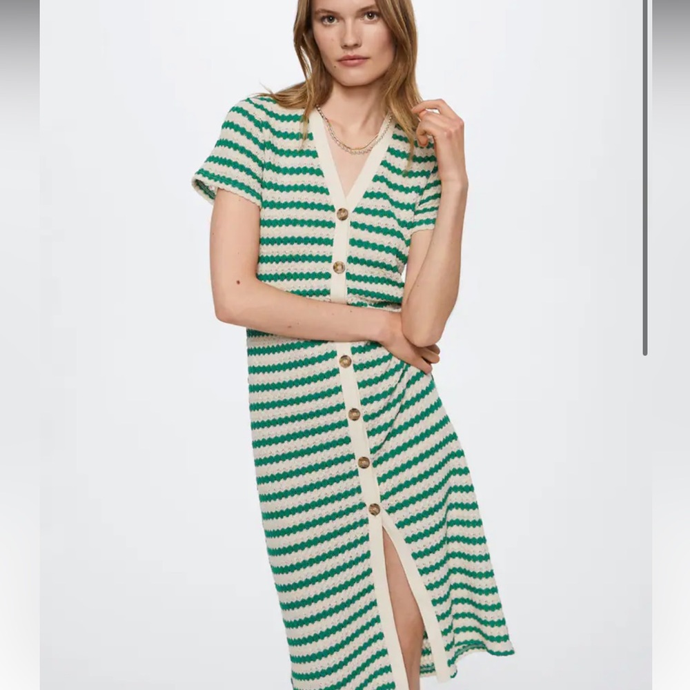 MANGO Striped Jersey Dress size XS